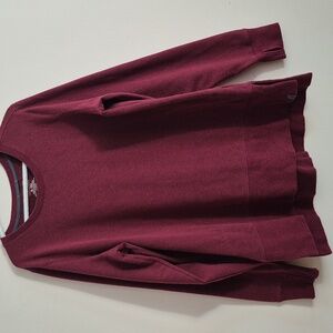 L.L. Bean Maroon Women's Sweatshirt, Crewneck, Long Sleeve XL Tall